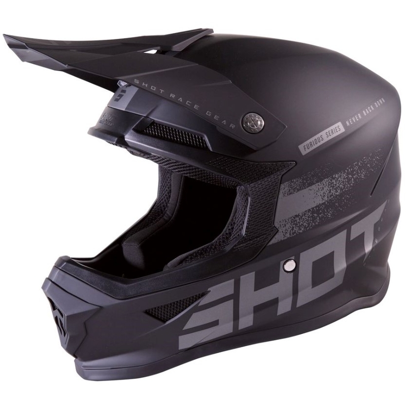 Motokros čelada Shot Furious Raw 2.0 black-grey razprodaja