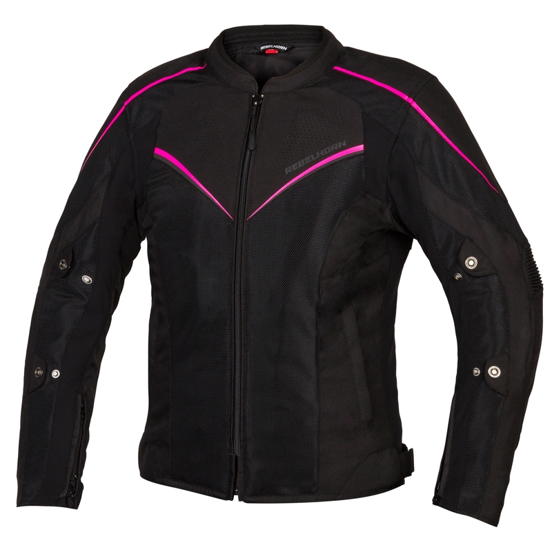 Rebelhorn Hiflow IV Black-Fluo Pink motoristična jakna za ženske razprodaja
