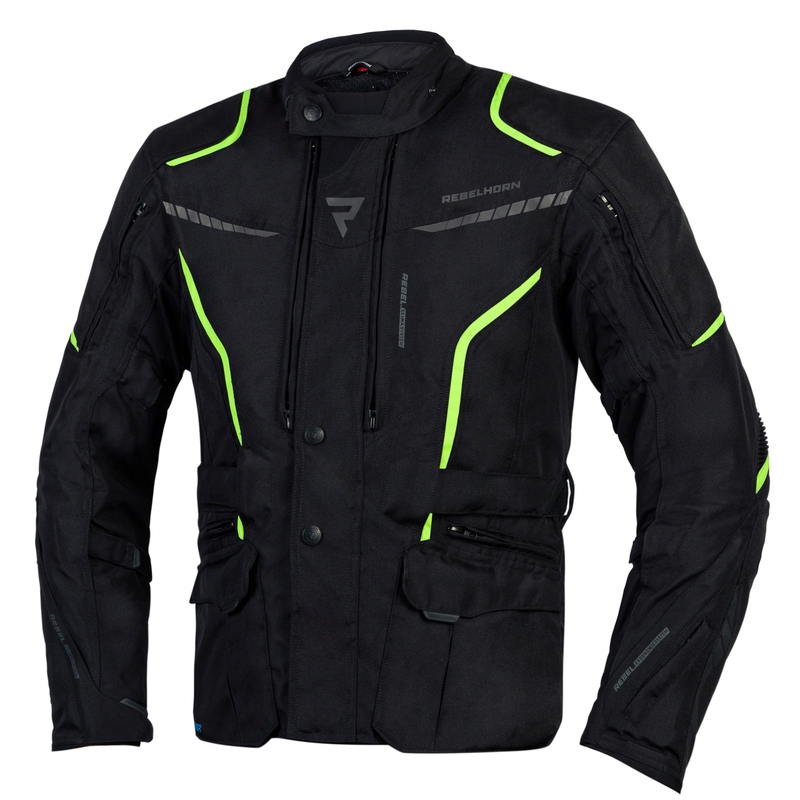 Motoristična jakna Rebelhorn Hiker III black-fluo yellow