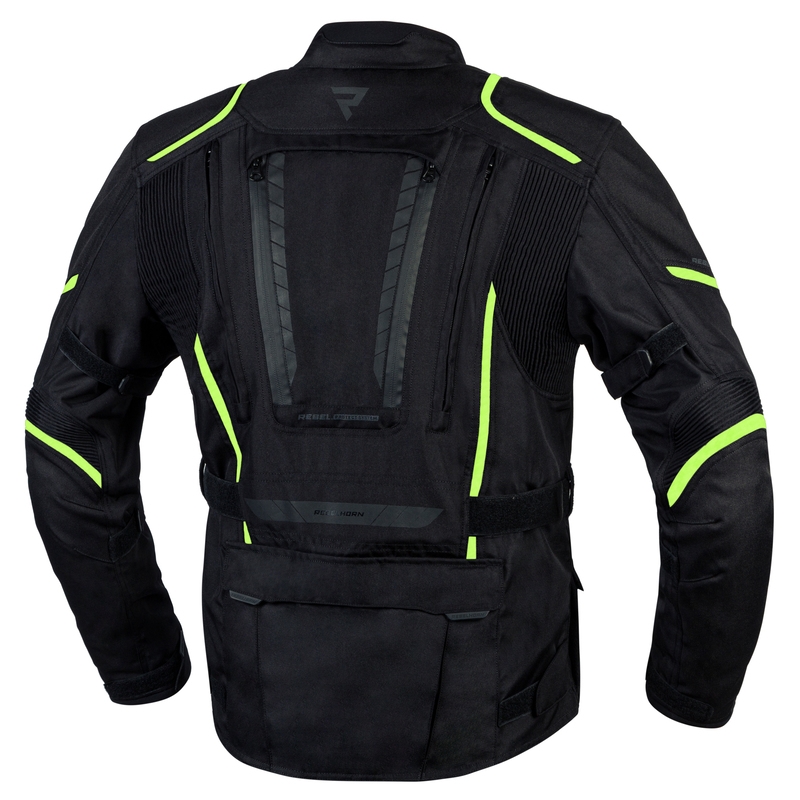 Motoristična jakna Rebelhorn Hiker III black-fluo yellow