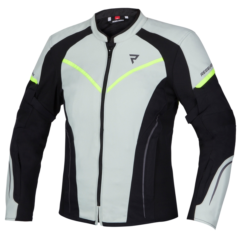 Rebelhorn Luna Black-Gray-Fluo Yellow motoristična jakna za ženske razprodaja