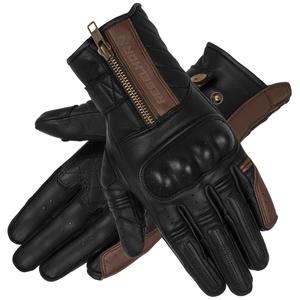 Rebelhorn Hunter Črne in rjave motoristične rokavice