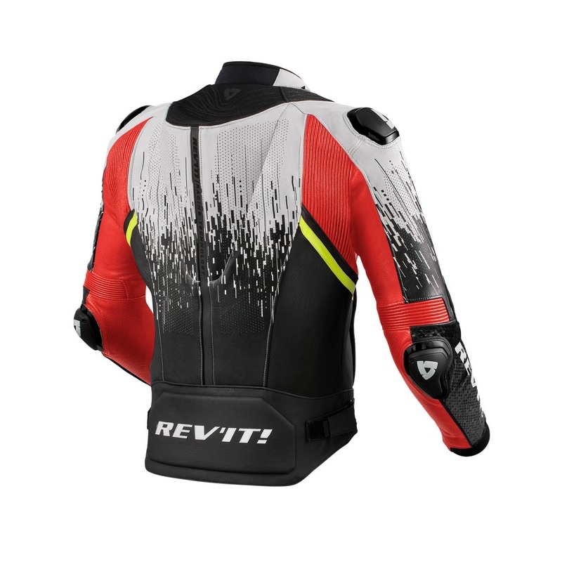 Revit Quantum 2 Pro Air Black-White-Fluo Red Motorcycle Jacket razprodaja