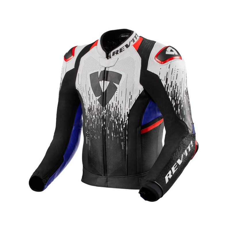 Revit Quantum 2 Pro Air Black-White-Blue Motorcycle Jacket razprodaja