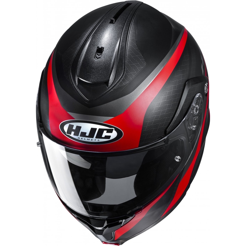 HJC C91 Taly MC1SF črno-sivo-rdeča motoristična čelada s preklopom