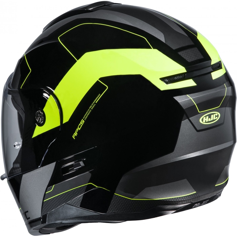 HJC C80 Rox MC4H črno-sivo-fluo rumena prevračalna motoristična čelada