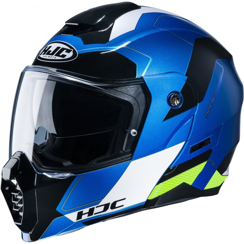 HJC C80 Rox MC24 modro-bela-črna motoristična čelada s preklopom