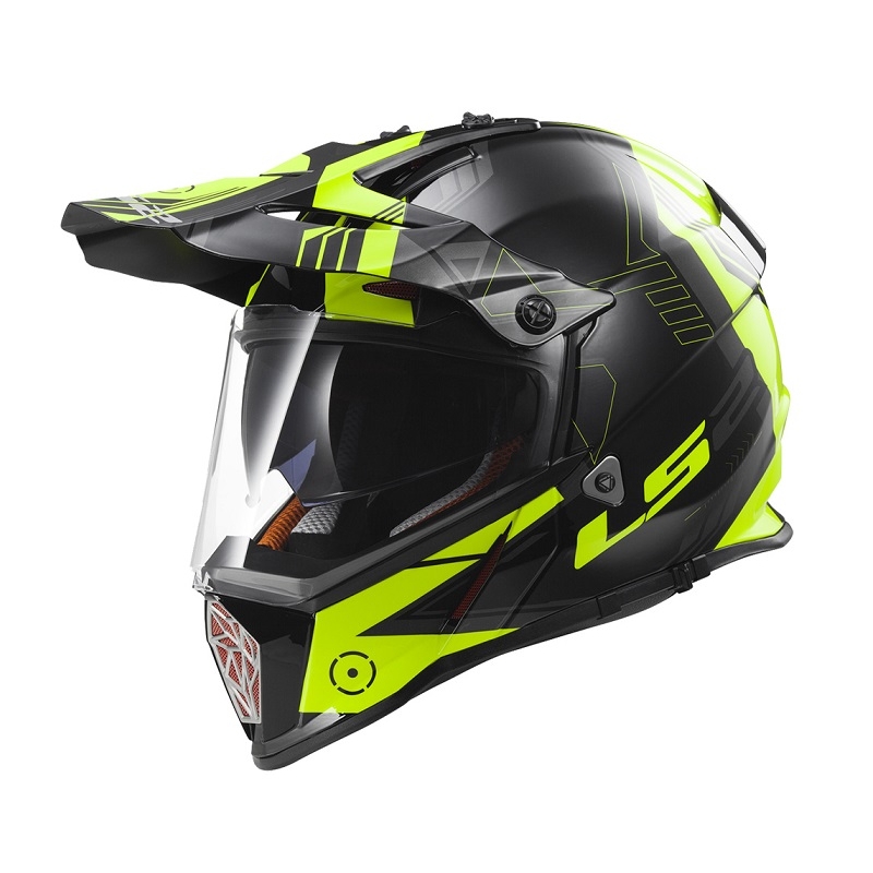 Enduro čelada LS2 MX436 Pioneer Trigger black-yellow-titanium
