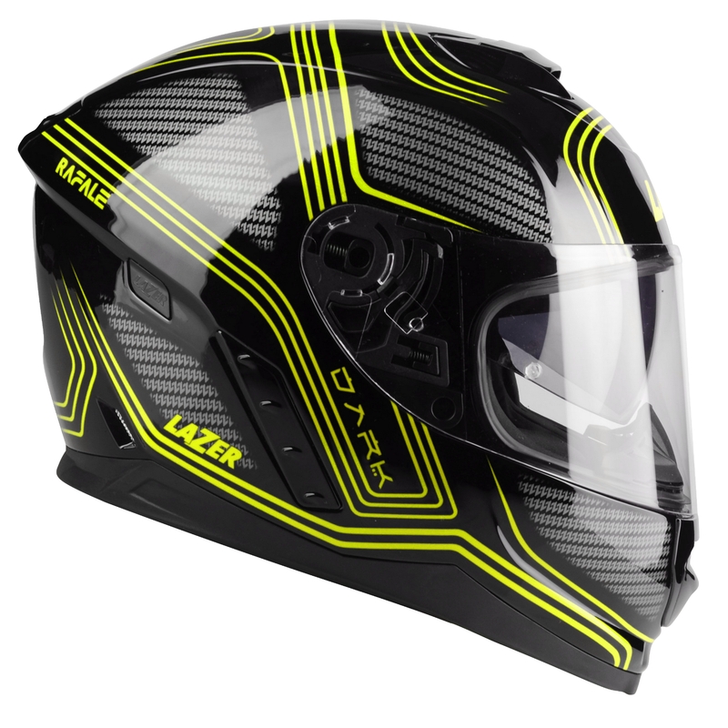 Integralna motoristična čelada Lazer Rafale EVO Darkside black-grey-fluo yellow razprodaja