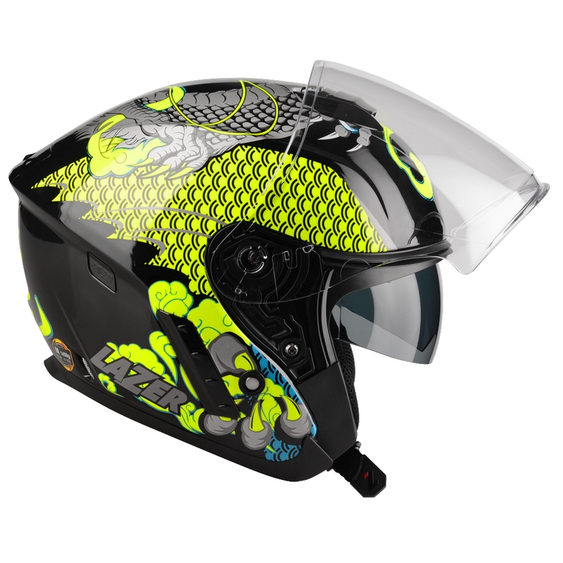 Odprta motoristična čelada Lazer Tango S Z-Line Dragon black-fluo yellow