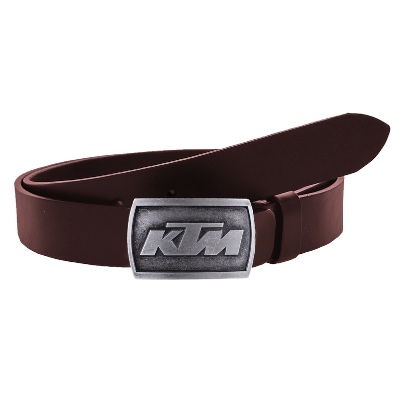 Usnjen moto pas z zaponko KTM rjav