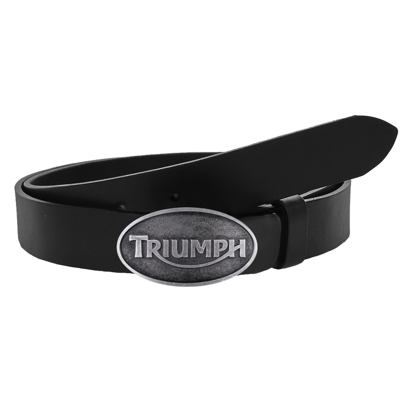 Usnjen moto pas z zaponko Triumph