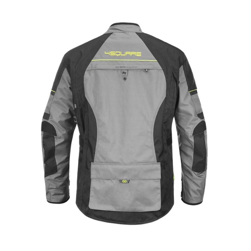 Motoristična jakna 4SQUARE Discovery sivo-fluo rumena
