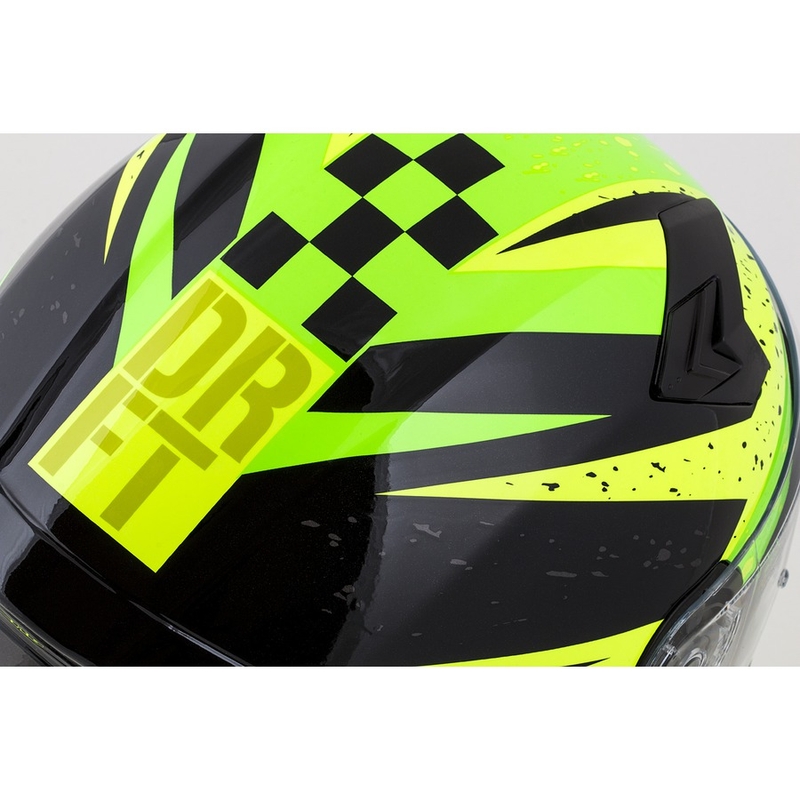 Integral motoristična čelada Cassida Integral 3.0 DRFT zelena in biserno rumena