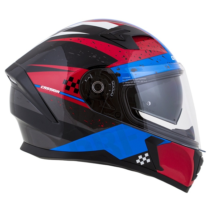 Integral motoristična čelada Cassida Integral 3.0 DRFT rdeče-perle modra