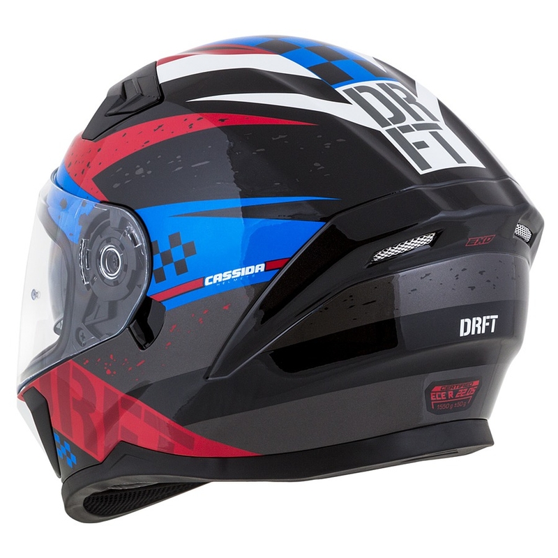 Integral motoristična čelada Cassida Integral 3.0 DRFT rdeče-perle modra