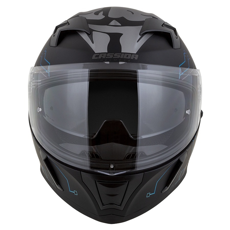Cassida 3.0 Integrirana motoristična čelada Hack blue-black matte