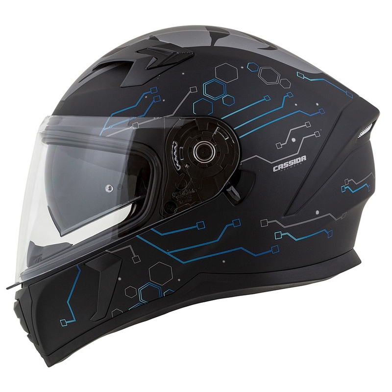 Cassida 3.0 Integrirana motoristična čelada Hack blue-black matte