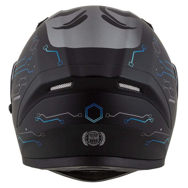 Cassida 3.0 Integrirana motoristična čelada Hack blue-black matte