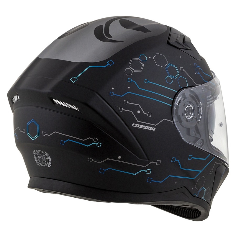 Cassida 3.0 Integrirana motoristična čelada Hack blue-black matte