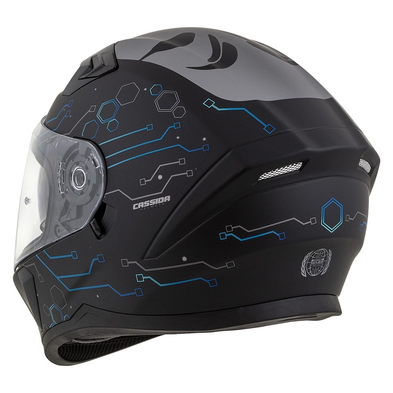 Cassida 3.0 Integrirana motoristična čelada Hack blue-black matte