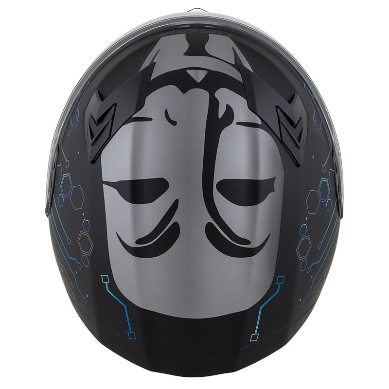 Cassida 3.0 Integrirana motoristična čelada Hack blue-black matte