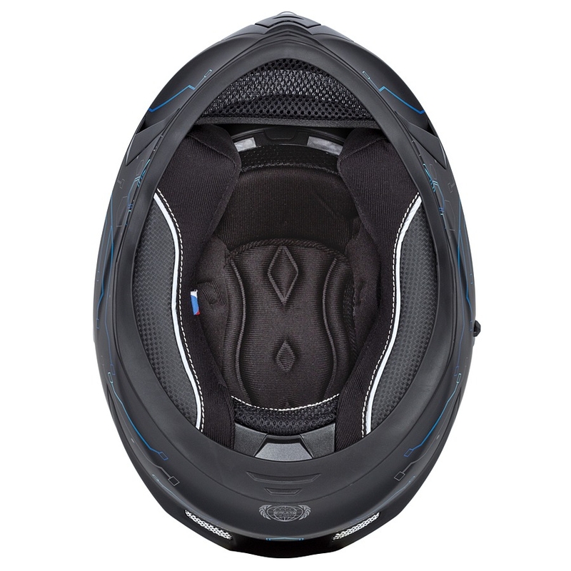 Cassida 3.0 Integrirana motoristična čelada Hack blue-black matte