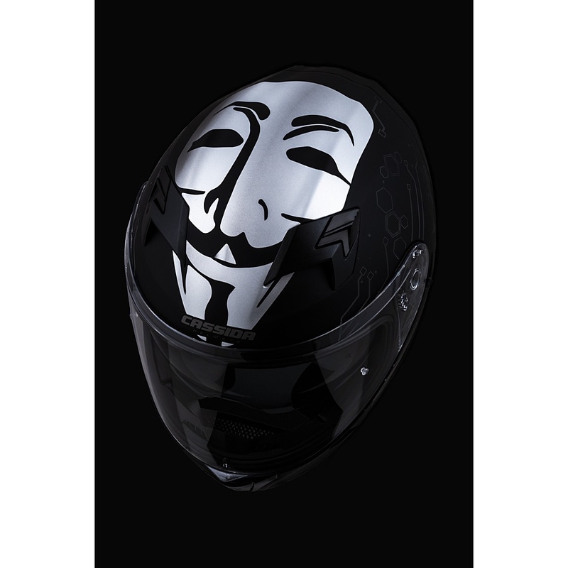 Cassida 3.0 Integrirana motoristična čelada Hack blue-black matte