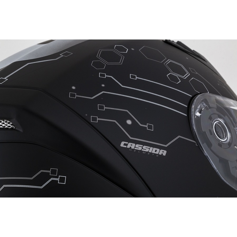 Cassida 3.0 Hack Vision Integral Motoristična čelada siva-srebrna-črna mat razprodaja
