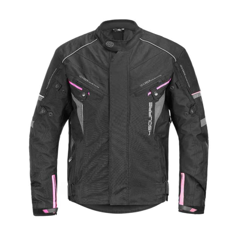 4SQUARE Roadster Black and Pink motoristična jakna za ženske razprodaja