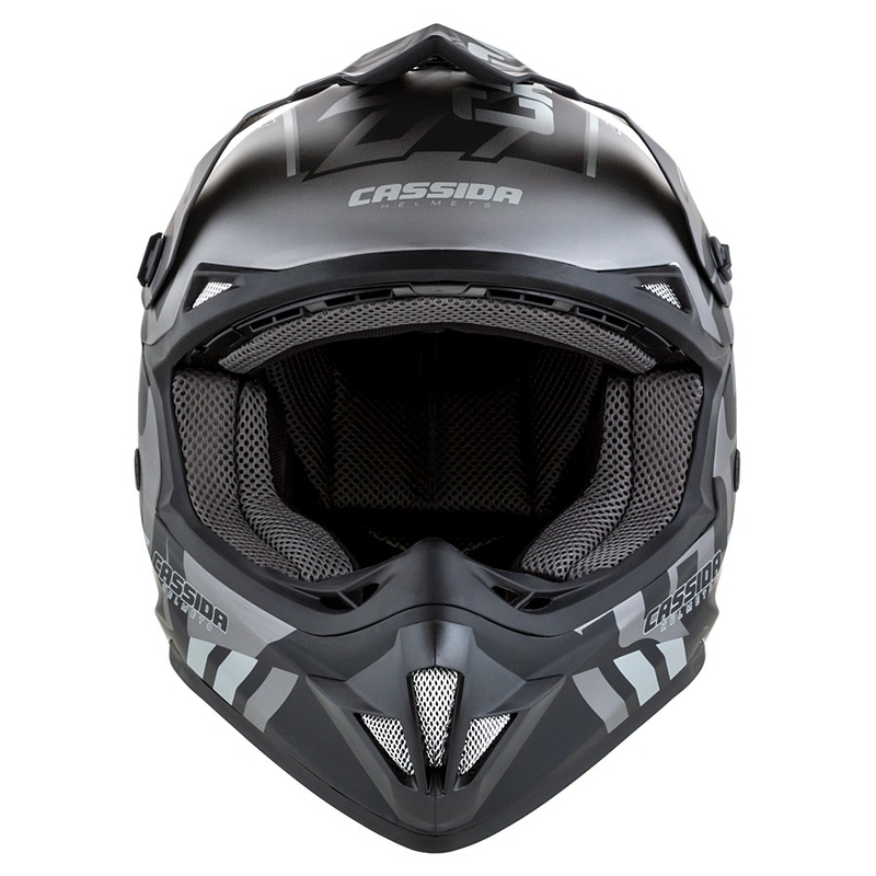 Motokros čelada Cassida Cross Cup Sonic black-grey mat razprodaja