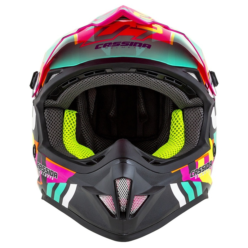Otroška motokros čelada Cassida Cross Cup Sonic Junior multicolor