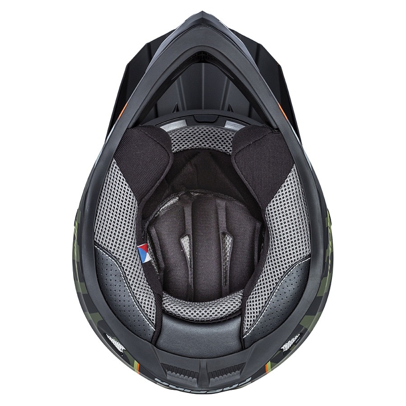 Otroška motokros čelada Cassida Cross Cup Sonic Junior oranžno-zelena mat razprodaja