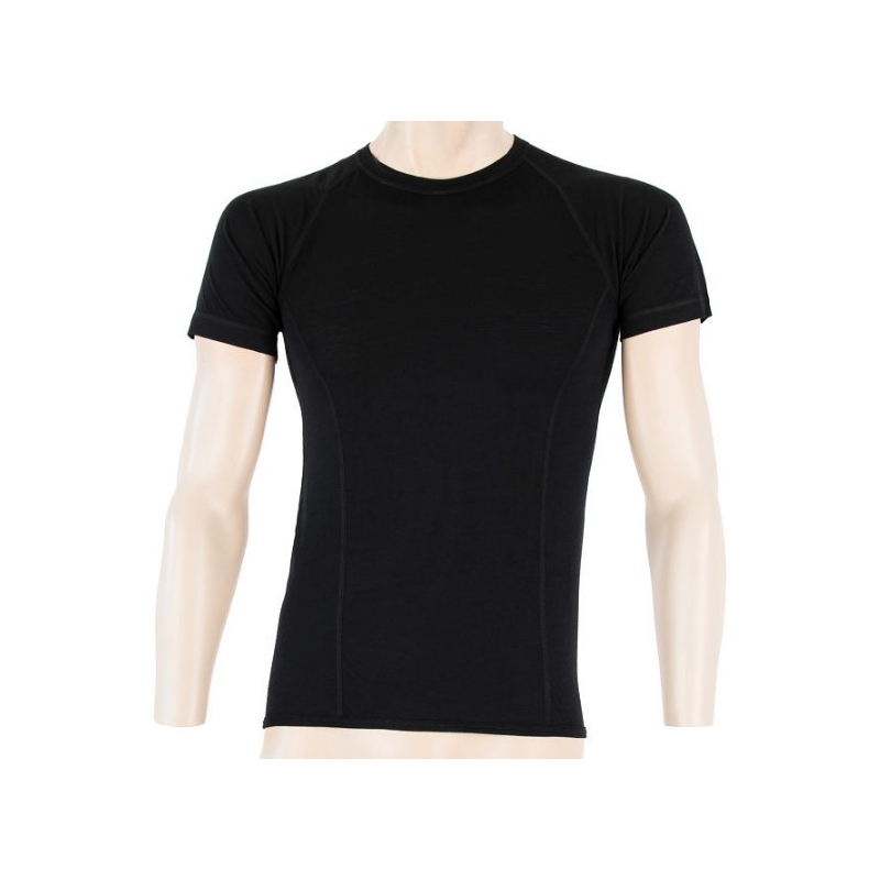 Moška funkcionalna majica Sensor Merino Air black - kratki rokavi razprodaja