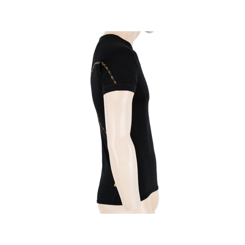 Moška funkcionalna majica Sensor Merino Air black - kratki rokavi razprodaja