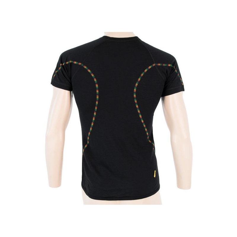Moška funkcionalna majica Sensor Merino Air black - kratki rokavi razprodaja