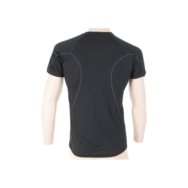 Moška funkcionalna majica Sensor Merino Active black - kratki rokavi razprodaja