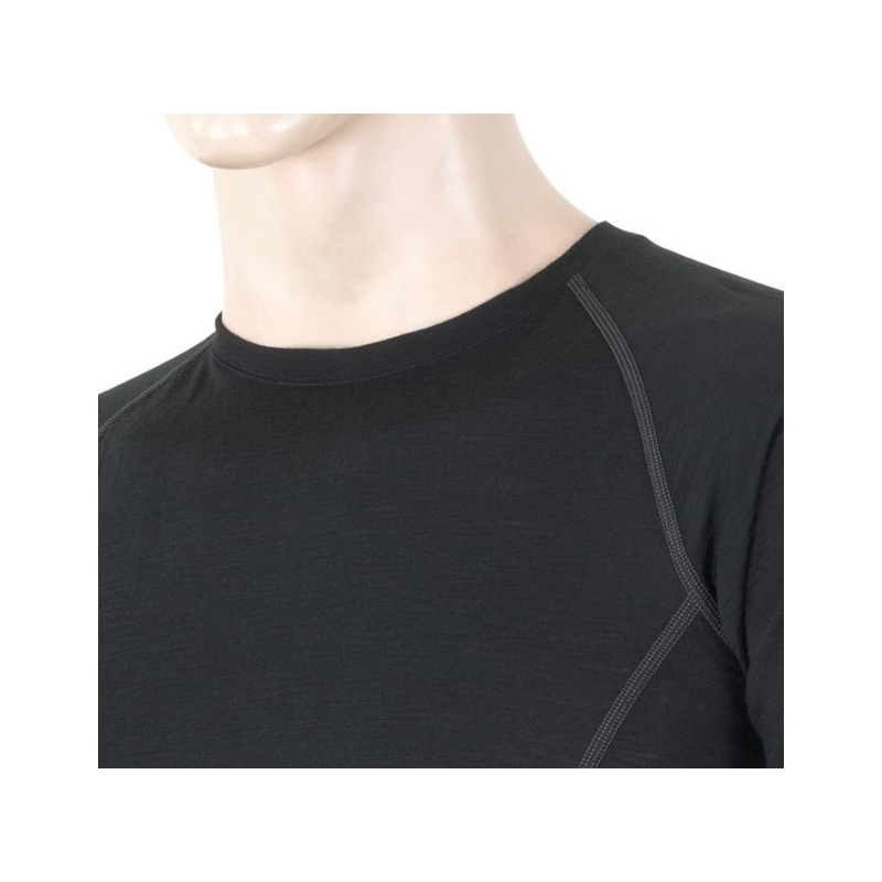 Moška funkcionalna majica Sensor Merino Active black - kratki rokavi razprodaja