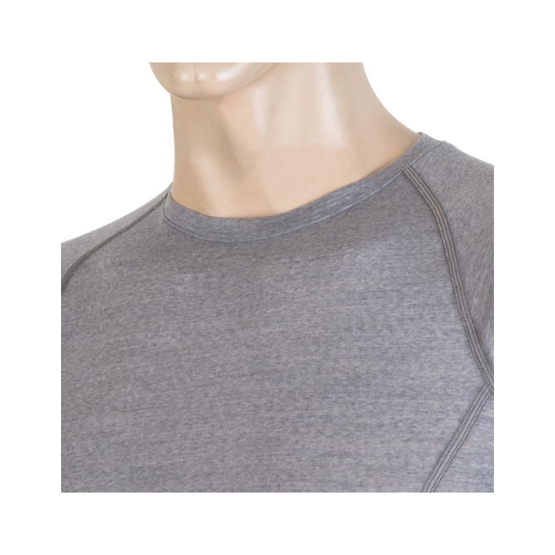 Moška funkcionalna majica Sensor Merino Active siva - kratki rokavi razprodaja