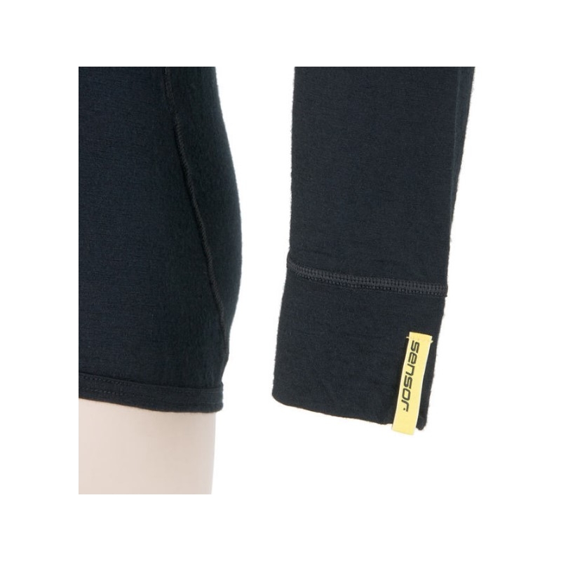 Moška funkcionalna majica Sensor Merino Active črna - dolgi rokavi razprodaja