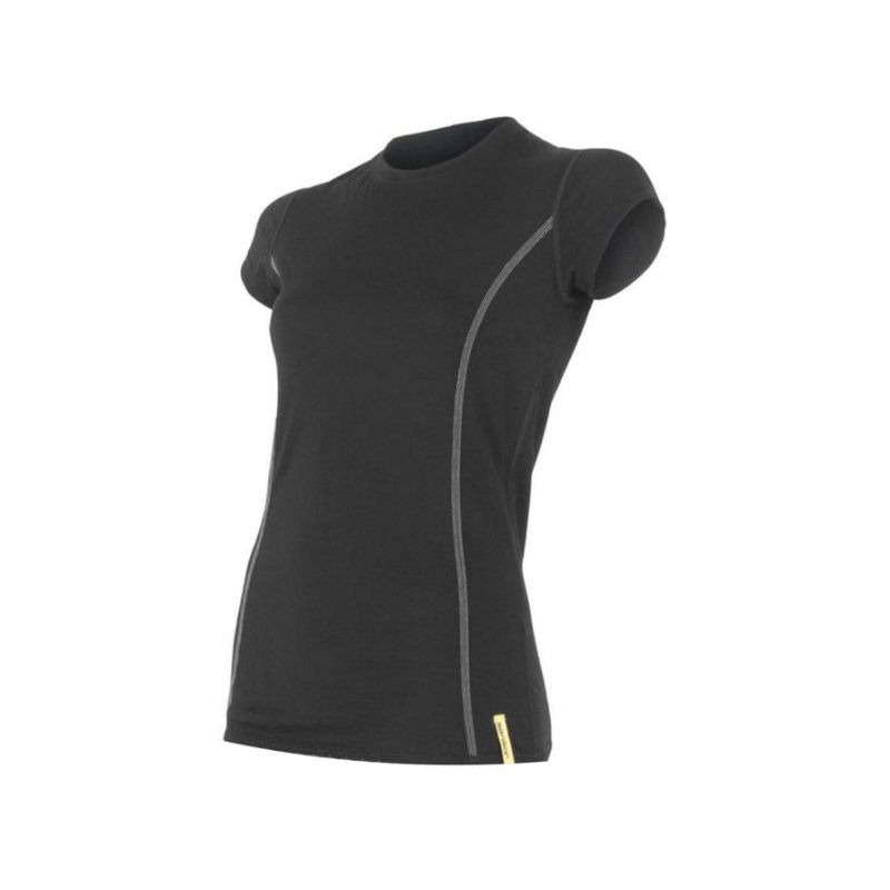 Ženska funkcionalna majica Sensor Merino Active black - kratek rokav razprodaja