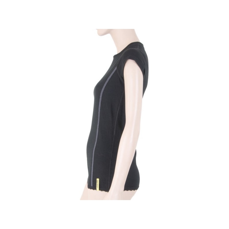 Ženska funkcionalna majica Sensor Merino Active black - kratek rokav razprodaja