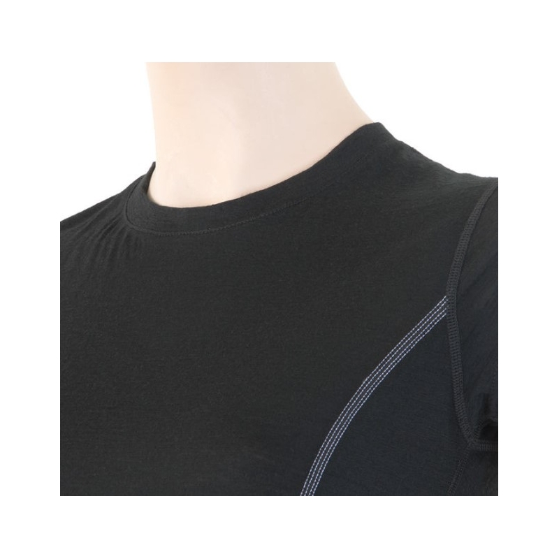 Ženska funkcionalna majica Sensor Merino Active black - kratek rokav razprodaja