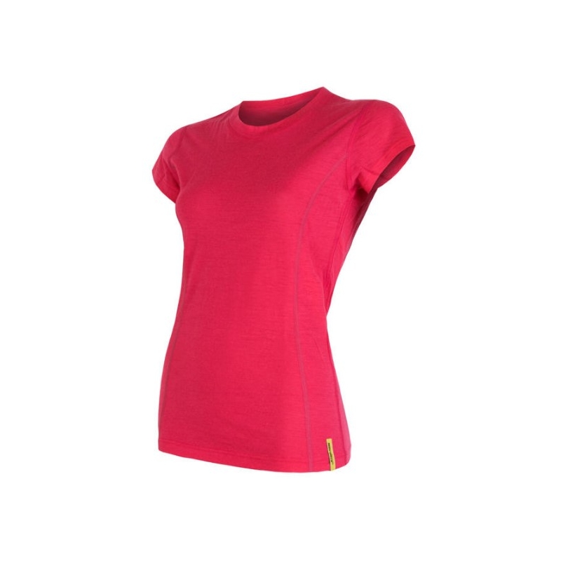 Ženska funkcionalna majica Sensor Merino Active pink - kratek rokav razprodaja