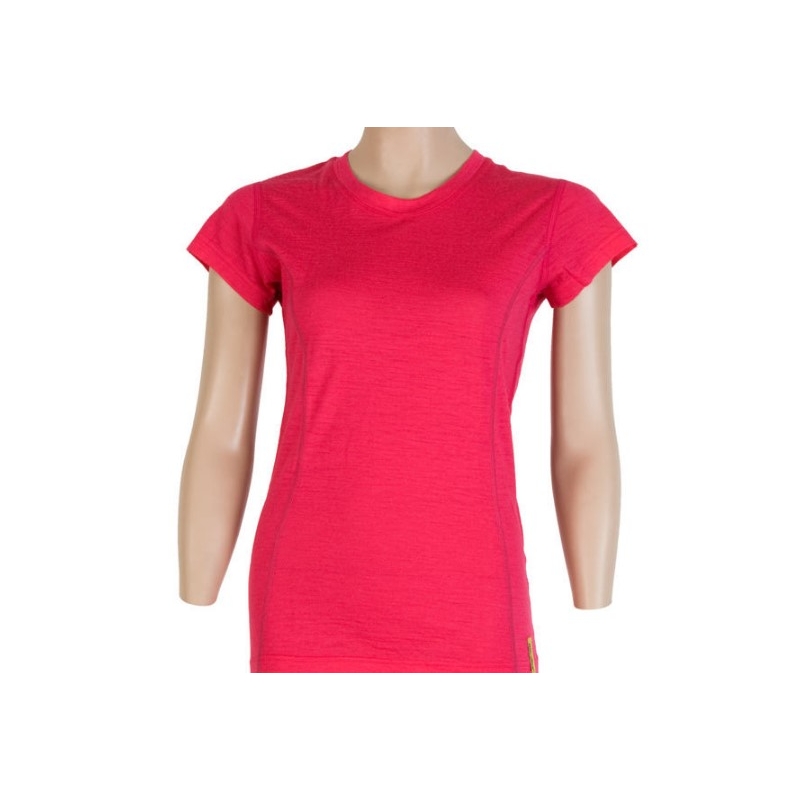 Ženska funkcionalna majica Sensor Merino Active pink - kratek rokav razprodaja