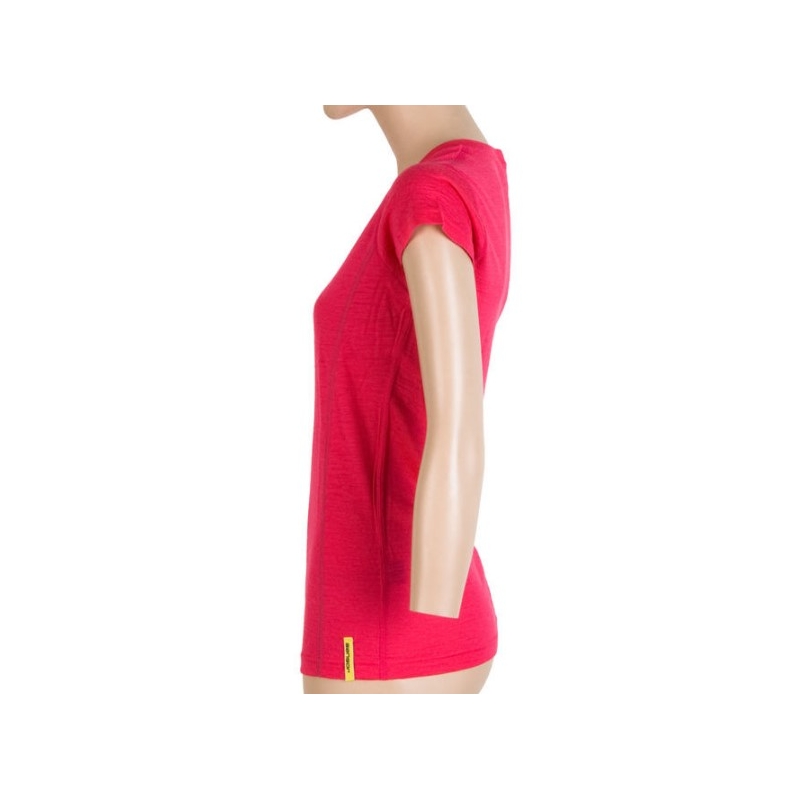 Ženska funkcionalna majica Sensor Merino Active pink - kratek rokav razprodaja