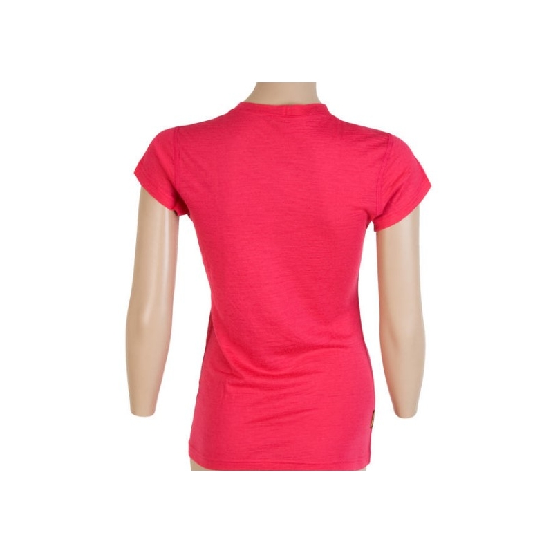 Ženska funkcionalna majica Sensor Merino Active pink - kratek rokav razprodaja