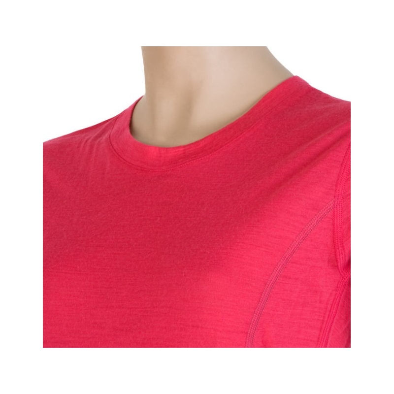 Ženska funkcionalna majica Sensor Merino Active pink - kratek rokav razprodaja