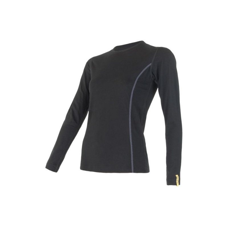 Ženska funkcionalna majica Sensor Merino Active black - dolgi rokavi razprodaja
