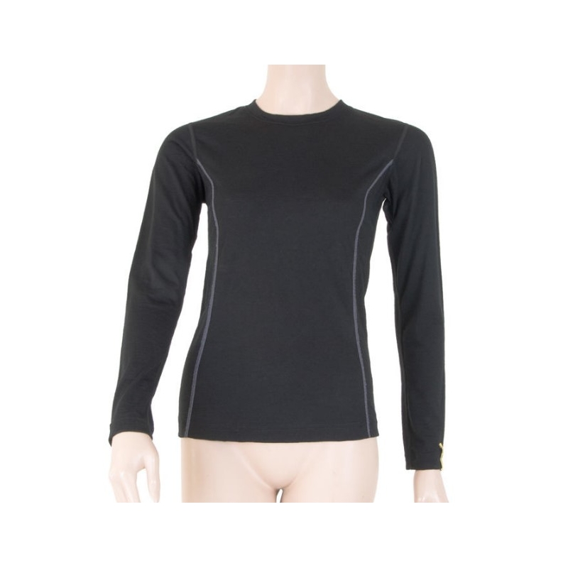 Ženska funkcionalna majica Sensor Merino Active black - dolgi rokavi razprodaja